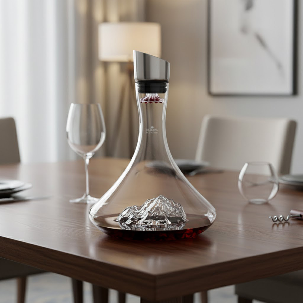 Carafe à vin topographique