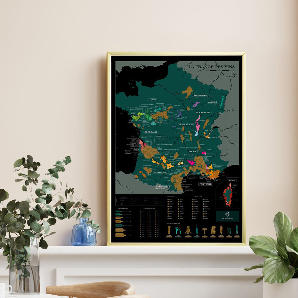 Carte des vins à gratter