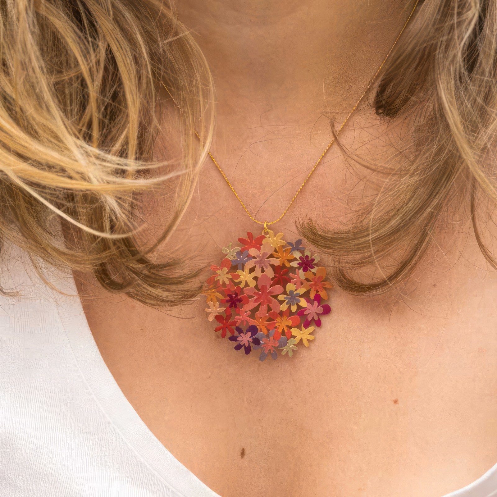 Collier bouquet de fleurs - Image 5