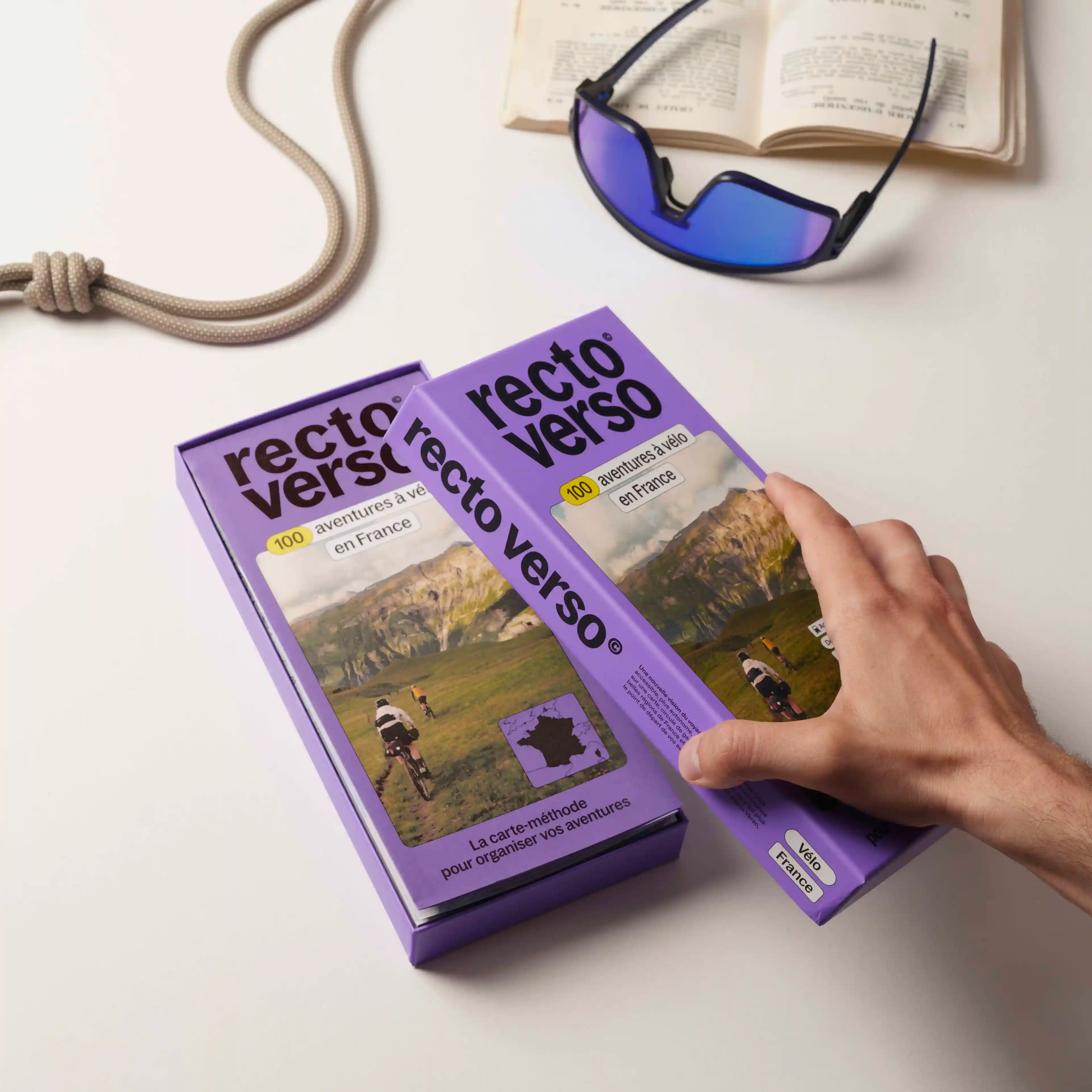 100 cartes vélo en France - Coffret Recto Verso