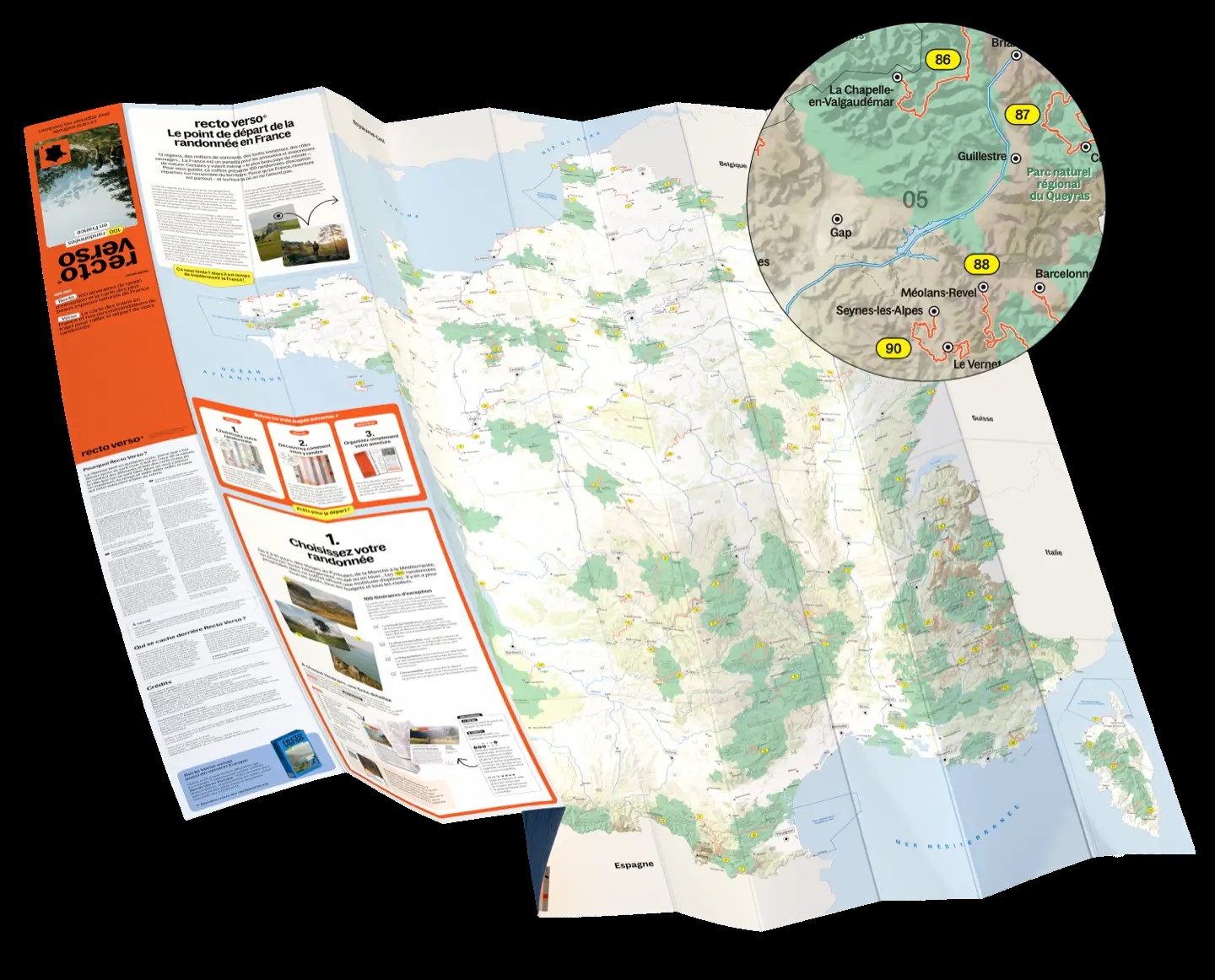 100 cartes randonnées en France - Coffret Recto Verso - Image 3