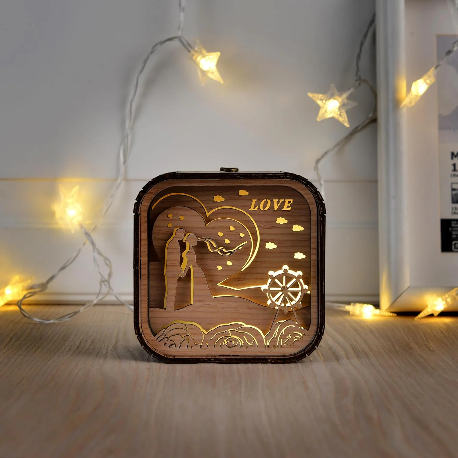 Boîte à musique 3D illuminé - L'horizon des amoureux - Image 2