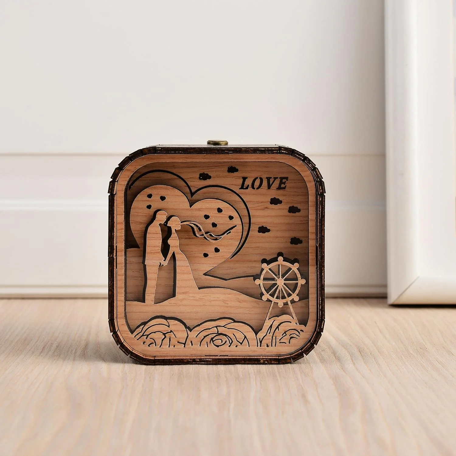 Boîte à musique 3D illuminé - L'horizon des amoureux - Image 4