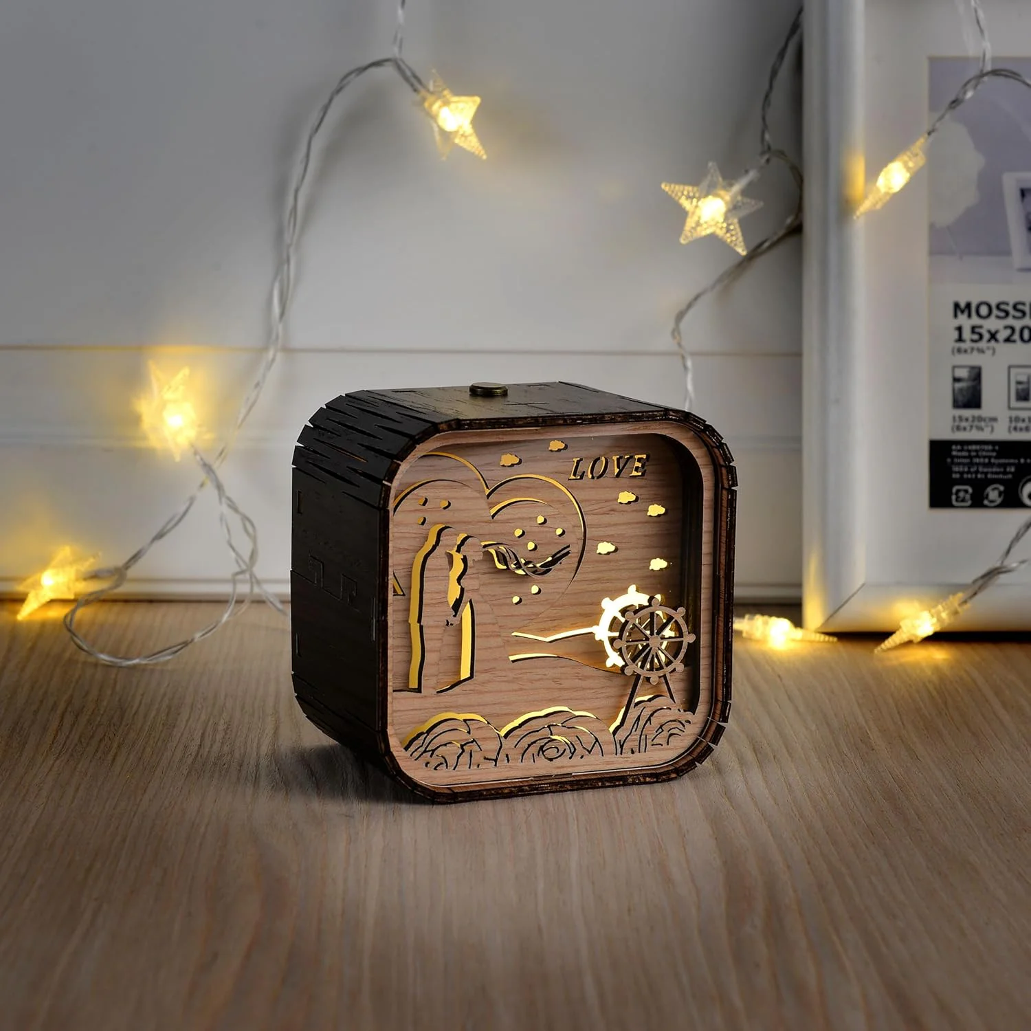 Boîte à musique 3D illuminé - L'horizon des amoureux - Image 3