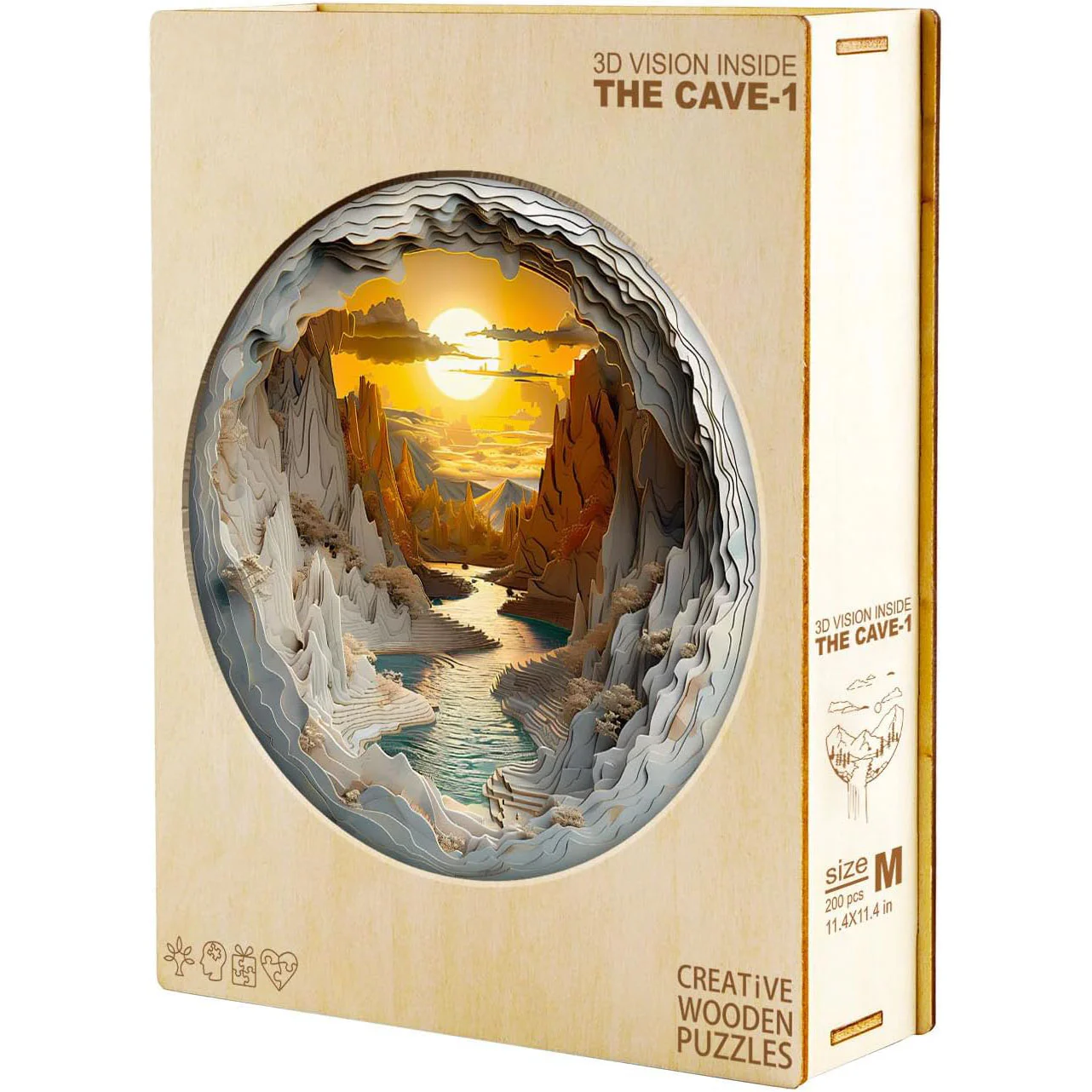 Puzzle rond effet 3D - La grotte - Image 3